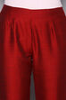 Maroon Poly Viscose Pants image number 1