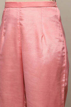 Pink Organza Unstitched Suit Set image number 3