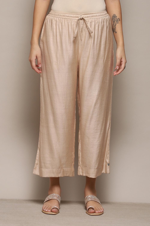 Ink Blue Viscose Blend Palazzos image number 5