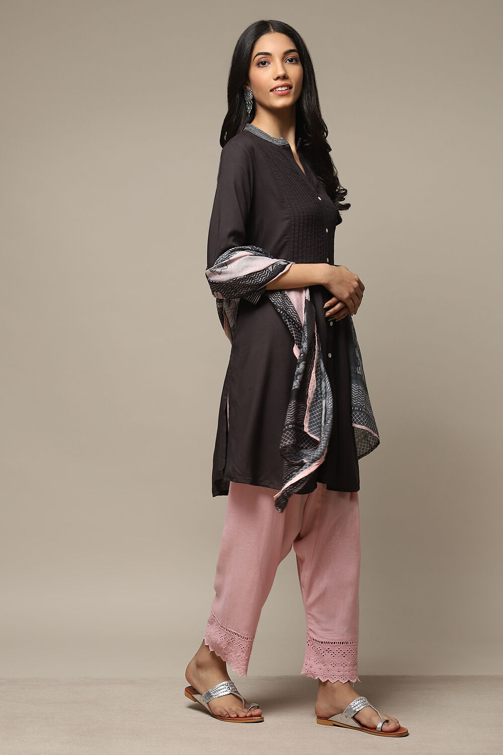 Turquoise Rayon Straight Kurta Salwar Suit Set image number 6