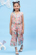 Peach Cotton Straight Jumpsuit image number 0