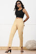 White Viscose Lycra Solid Pant image number 0