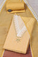 Beige Muslin Unstitched Suit set image number 0