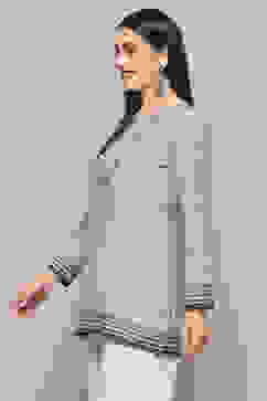 Indigo Polyester Straight Kurti image number 2