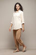 Beige Rayon Regular Solid Palazzo image number 0