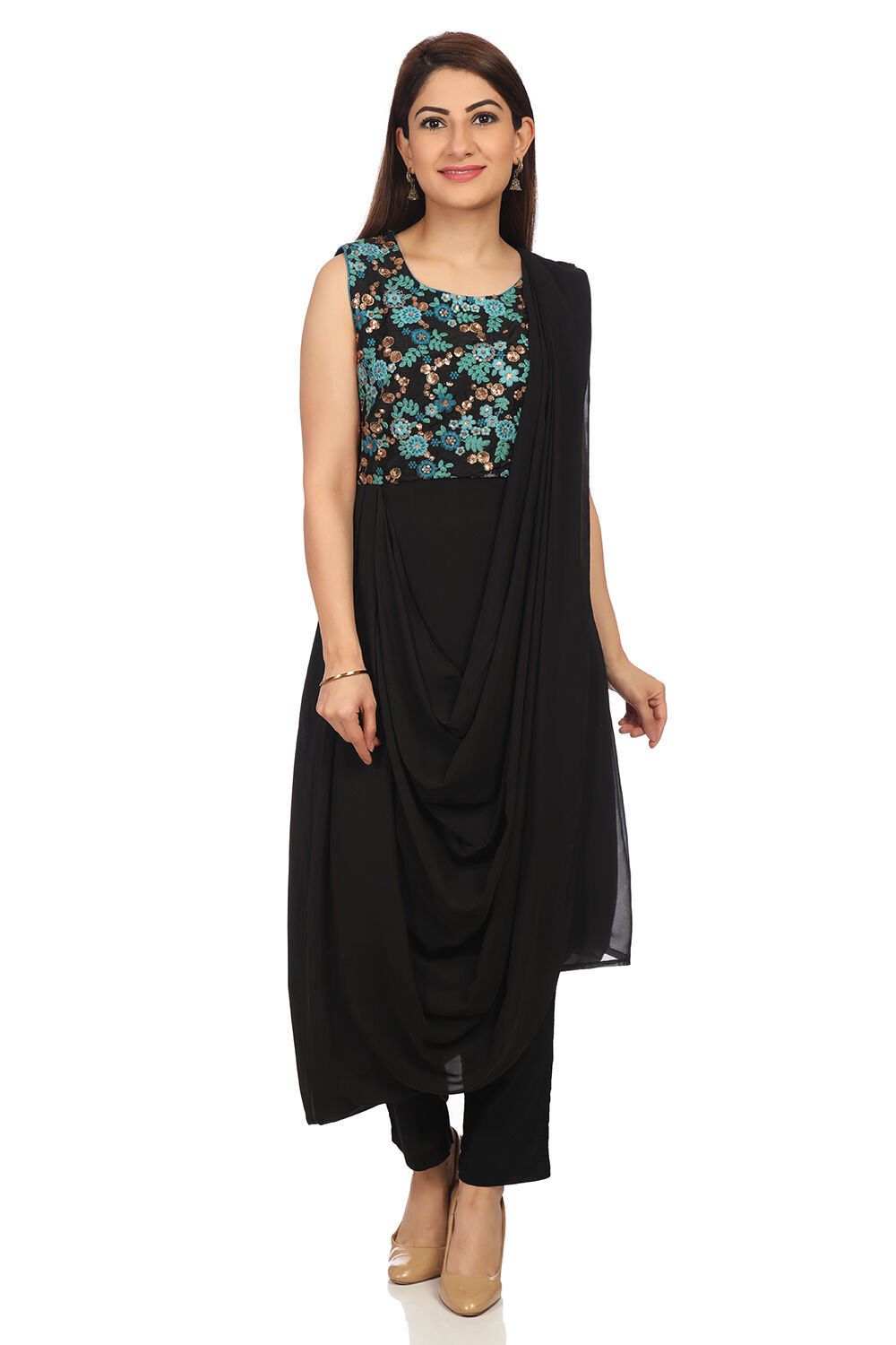 Biba saree deals dress