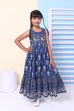 Blue Cotton Indie Mickey Printed Dress image number 0