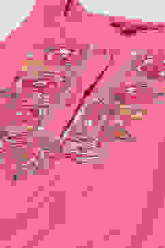 Pink Cotton Blend Straight Kurta Relaxed Salwar Suit Set image number 1