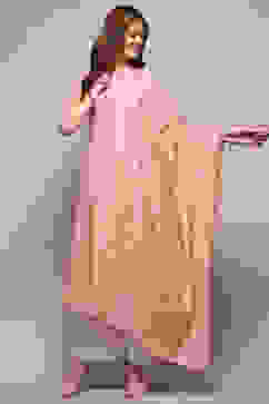 Pink Threadwork All-Over Dupatta  image number 4