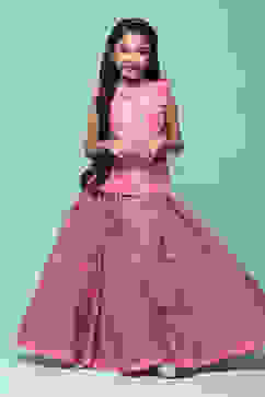 Pink Cotton Straight Printed Kurta Skirt Suit Set image number 0