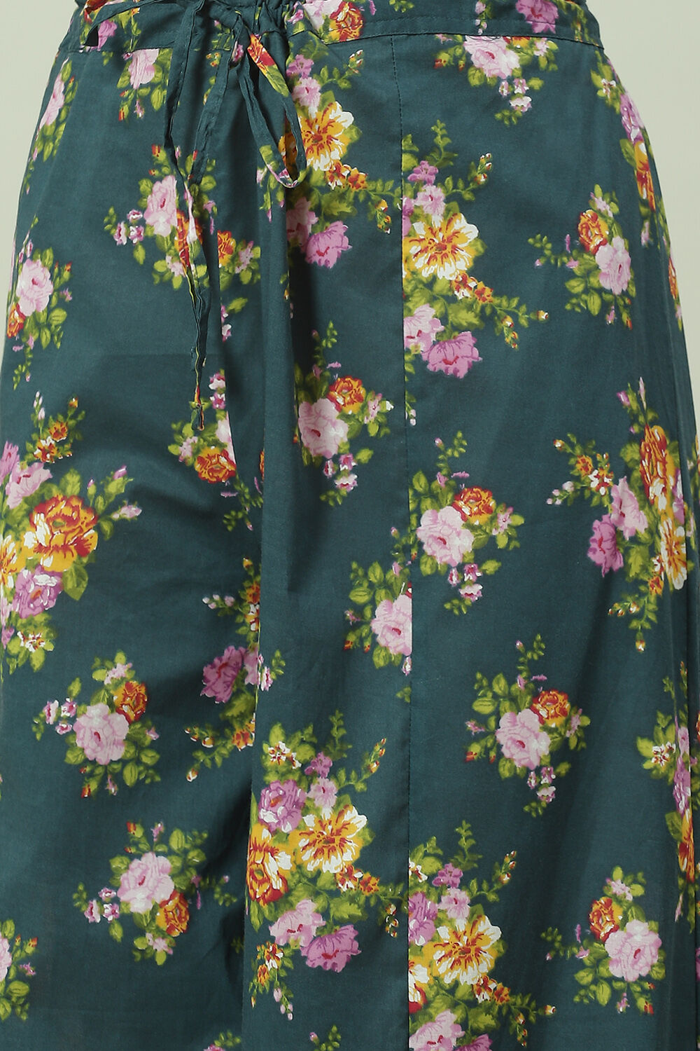 Blue Cotton Straight Kurta Palazzo Suit Set image number 2