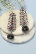 Oxidised Red Brass Earrings image number 0