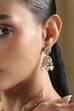 White Pearl Earrings image number 1