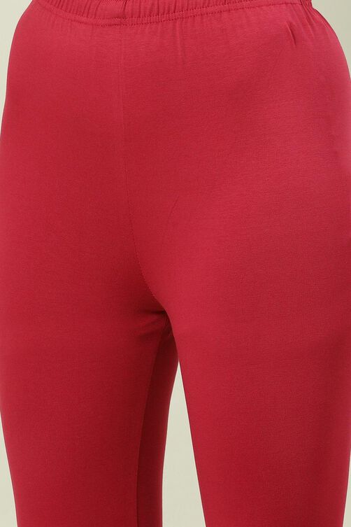 Camel Cotton Blend Solid Churidar image number 1