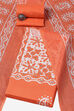 Peach Cotton Blend Unstitched Suit Set image number 0