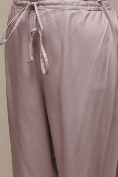 Grey Modal A-Line Kurta Palazzo Suit Set image number 2