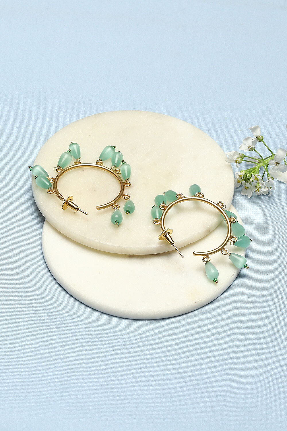 Blue Brass Earrings image number 2