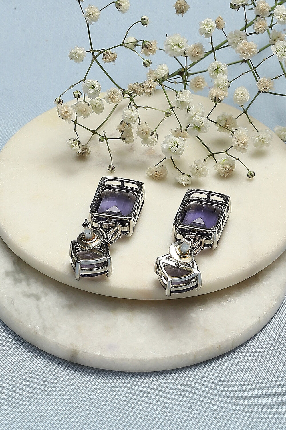 Pink Brass Earrings image number 2