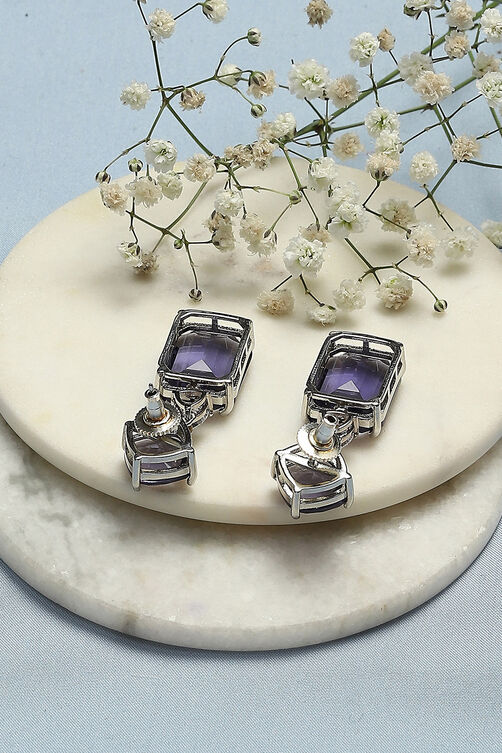 Pink Brass Earrings image number 2