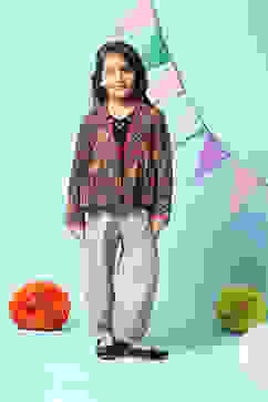 Black Rayon Front Open Jacket image number 6