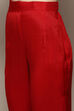 Red Banarasi Silk Machine Embroidered Unstitched Suit Set image number 3