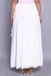 White Cotton Embroidered Skirt image number 6