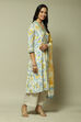 Yellow Cotton A-Line Kurta Palazzo Suit Set image number 6