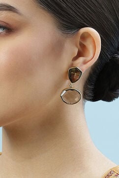 Brown Brass Earrings image number 1