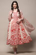 Off White Cotton Anarkali Suit Set image number 0