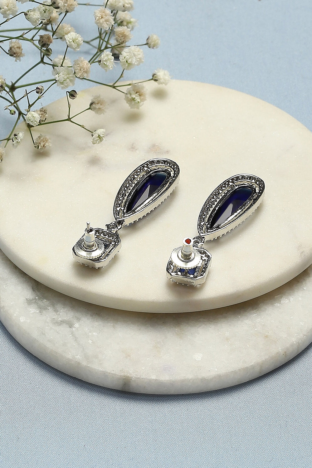 Blue Brass Earrings image number 2