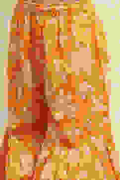 Orange Cotton Printed Tiered Kurta Set image number 2