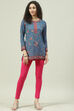 Black Cotton Blend Solid Leggings image number 5