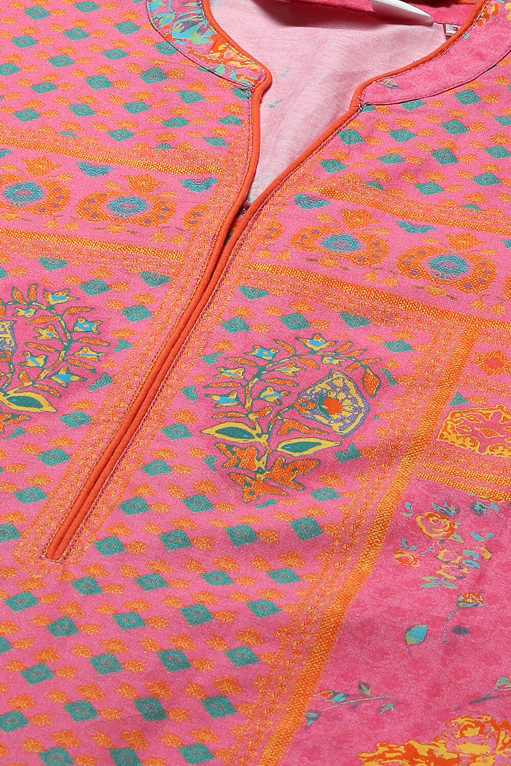 Green Cotton Straight Printed Kurta image number 1