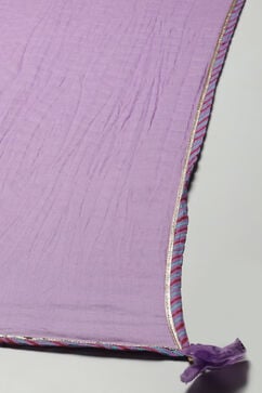 Pink & Purple Cotton Blend Kalidar Kurta Palazzo Suit Set image number 3