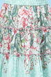 Mint Green Cotton Flared Printed Skirt