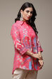 Coral Rayon Printed Shirt image number 4