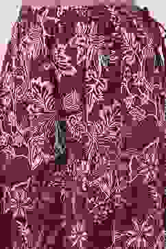 Berry Purple Cotton Floral Peplum Suit Set image number 2