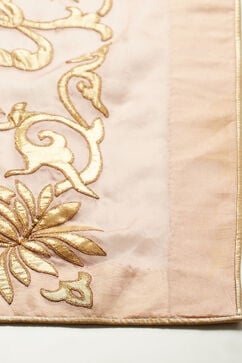 Rose Gold Cotton Silk Saree image number 1