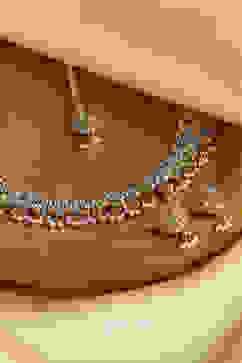 Mint Green Alloy Necklace Set image number 5