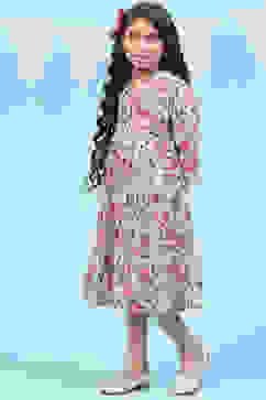 Blue Cotton Straight Printed Kurta image number 2