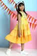 Yellow Cotton Tiered Dress