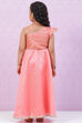 Peach Art Silk Girls Lehenga Set image number 4