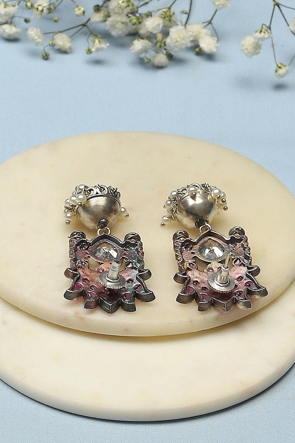 Pink Brass earrings image number 2