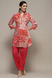 Fuschia Viscose Rayon Straight Kurti