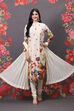 Off White Cotton Silk Straight Printed Suit Set image number 0