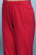 Purple Cotton Straight Solid Kurta Set image number 2
