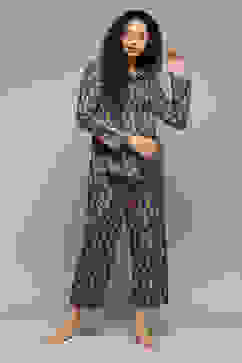 Navy Cotton Printed 2 Piece Sleepwear Set image number 0