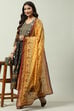 Black Cotton Anarkali Kurta Churidar Suit Set image number 7