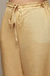 Beige Rayon Straight Kurta Pant Suit Set image number 2