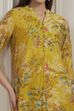 Yellow Viscose Chanderi Asymmetric Suit Set image number 1